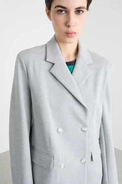 Blazer doppiopetto ampio - Grigio