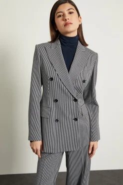 Blazer doppiopetto - Blu Bianco