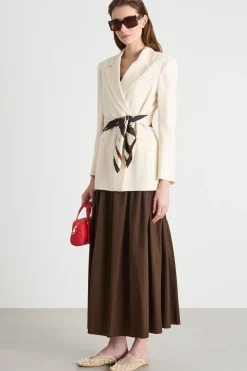 Blazer doppiopetto con bottone singolo - Avorio