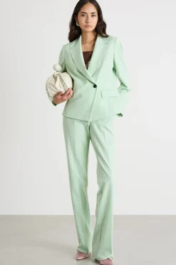 Blazer doppiopetto con chiusura diagonale - Verde
