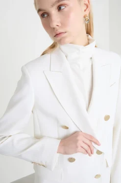 Blazer doppiopetto dritto - Bianco