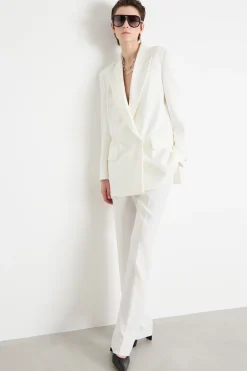 Blazer doppiopetto in cady - Bianco