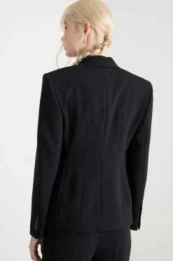 Blazer doppiopetto in cady - Nero