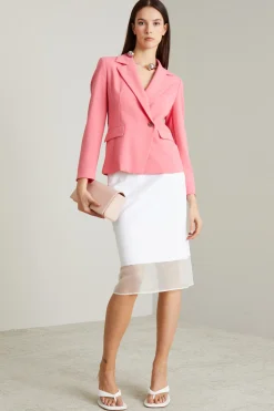 Blazer doppiopetto in cady - Rosa