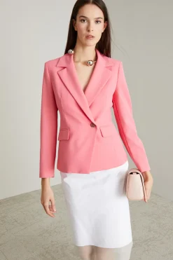 Blazer doppiopetto in cady - Rosa