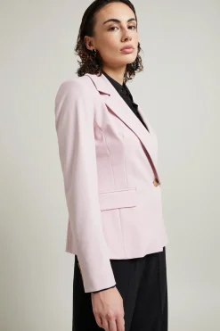 Blazer doppiopetto in cady - Rosa