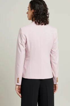 Blazer doppiopetto in cady - Rosa