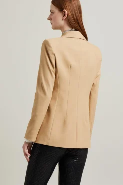 Blazer doppiopetto in gabardina - Beige