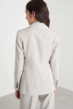 Blazer doppiopetto lungo - Grigio Chiaro