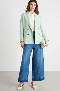 Blazer doppiopetto lungo - Verde