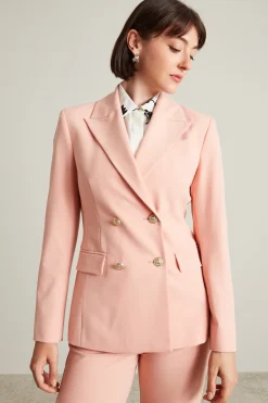 Blazer doppiopetto sfiancato - Rosa