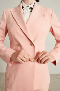 Blazer doppiopetto sfiancato - Rosa