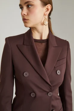 Blazer doppiopetto sfiancato - Testa Di Moro