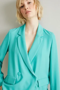 Blazer doppiopetto - Turchese