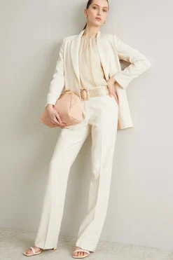 Blazer envers satin opaco - Bianco