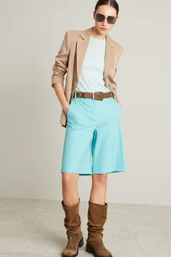 Blazer fluido in raso - Beige