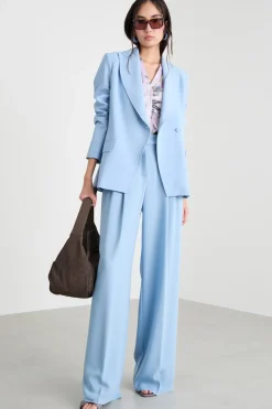 Blazer in cady - Azzurro