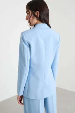 Blazer in cady - Azzurro