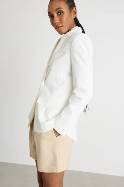 Blazer in cady - Bianco