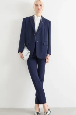 Blazer in cady - Blu