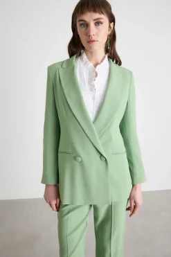 Blazer in cady crepe - Verde