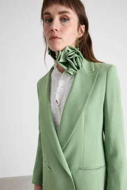 Blazer in cady crepe - Verde