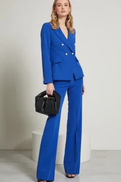Blazer in cady fluido - Bluette