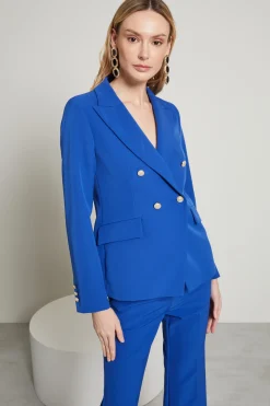 Blazer in cady fluido - Bluette