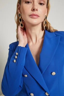 Blazer in cady fluido - Bluette