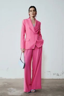 Blazer in cady - Fuxia