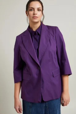 Blazer in cotone - Viola