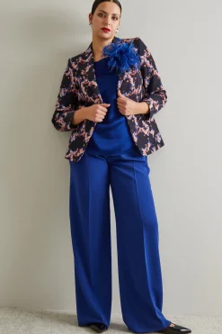 Blazer in faille a fantasia - Blu Notte