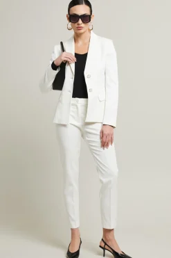 Blazer in faille di cotone - Bianco