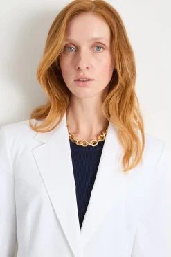 Blazer in gabardina - Bianco