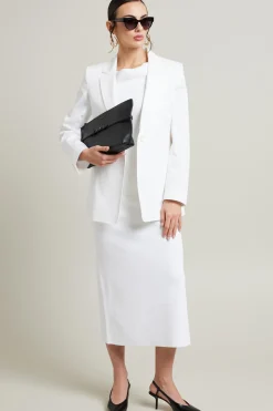 Blazer in gabardina - Bianco