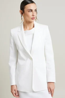 Blazer in gabardina - Bianco