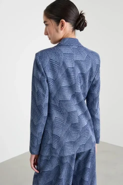 Blazer in jacquard - Blu