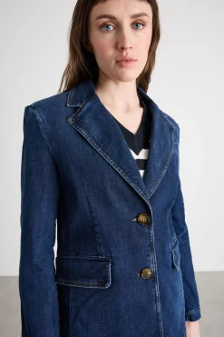 Blazer in jeans - Blu