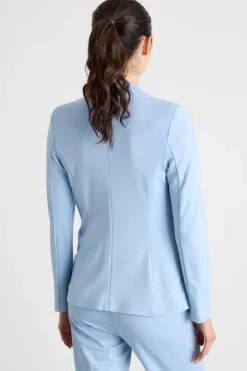 Blazer in jersey - Azzurro