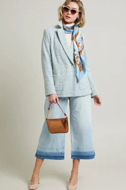 Blazer in jersey - Azzurro