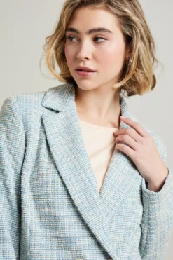 Blazer in jersey - Azzurro