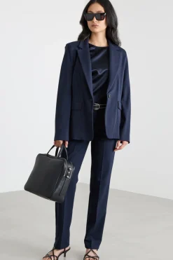 Blazer in jersey - Blu