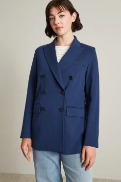 Blazer in jersey - Blu