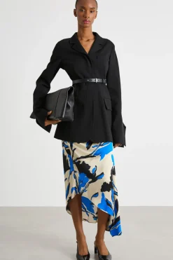 Blazer in jersey crepe - Nero