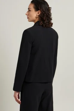 Blazer in jersey diagonale - Nero
