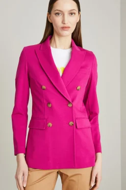 Blazer in jersey - Fuxia