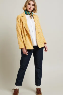 Blazer in jersey - Giallo