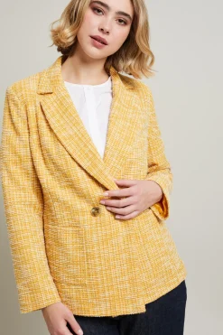 Blazer in jersey - Giallo