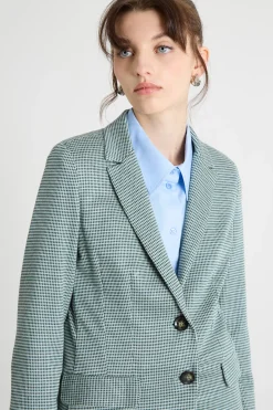 Blazer in jersey jacquard stretch - Verde
