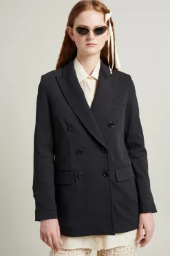 Blazer in jersey - Nero